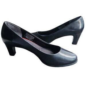 Rockport Women's Black Total Motion Leather Leah Pump Comfy Professional Size 8